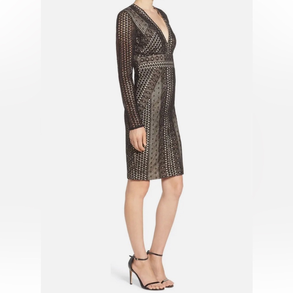 Bardot Allegra Lace Sheath Dress Lace-Overlay Pencil Skirt - Picture 4 of 16